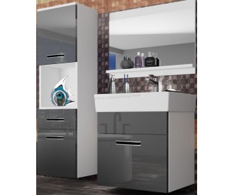 Комплект мебели Belini Korsyka 3 KOR P 3/1/W/S/0/ZW (Gray High Gloss)