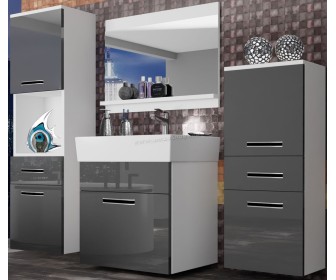 Комплект мебели Belini Korsyka 5 KOR P 5/1/W/S/0/ZW (Gray High Gloss)