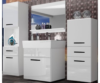 Комплект мебели Belini Korsyka 5 KOR P 5/1/W/W/0/ZW (White High Gloss)