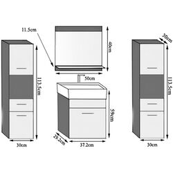 Set de mobila Belini Korsyka 6 KOR M 6/1/W/DS/0/ZW (Sonoma Oak) Thumb