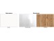 Set de mobila Belini Korsyka 6 KOR P 6/1/W/WDW/0/ZW (White High Gloss/Wotan Oak)