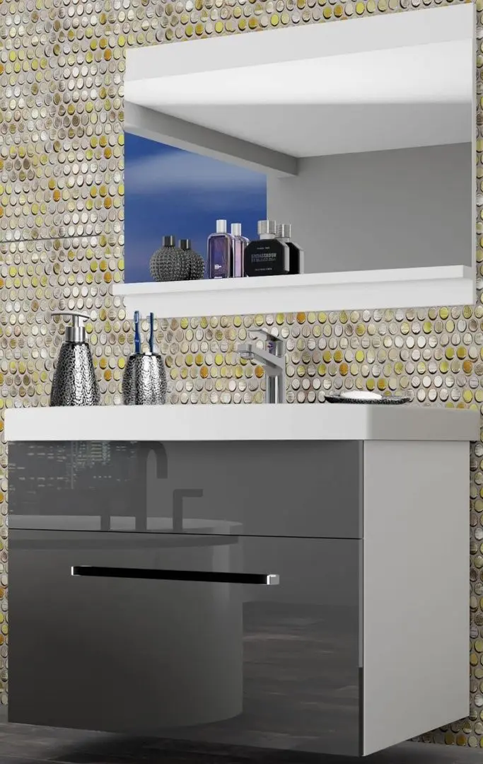 Set de mobila Belini Rodos 1 ROD P 1/0/W/S/0/ZW (Gray High Gloss)