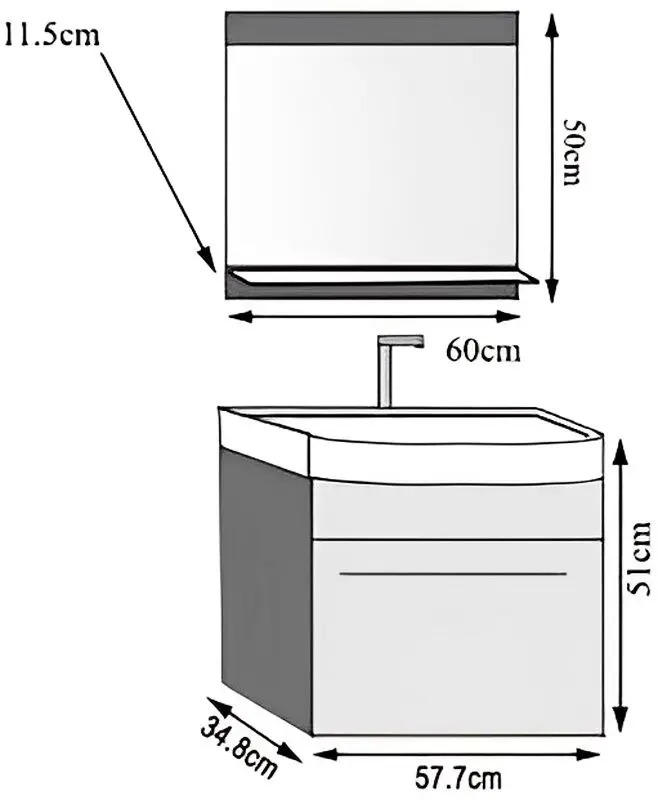 Set de mobila Belini Rodos 1 ROD P 1/0/W/W/0/ZW (White High Gloss)