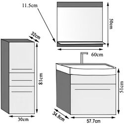 Set de mobila Belini Rodos 2 ROD M 2/0/W/DW/0/ZW (Wotan Oak) Thumb