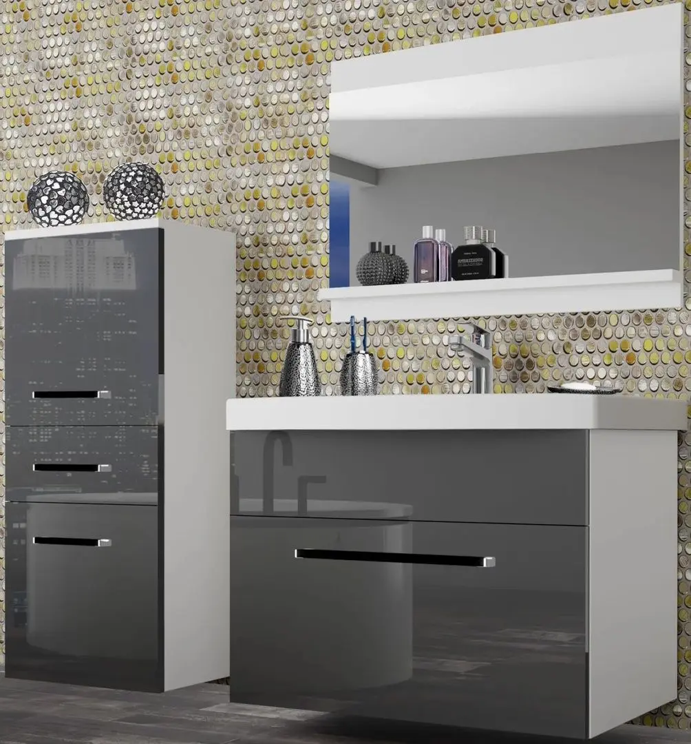 Set de mobila Belini Rodos 2 ROD P 2/0/W/S/0/ZW (Gray High Gloss)