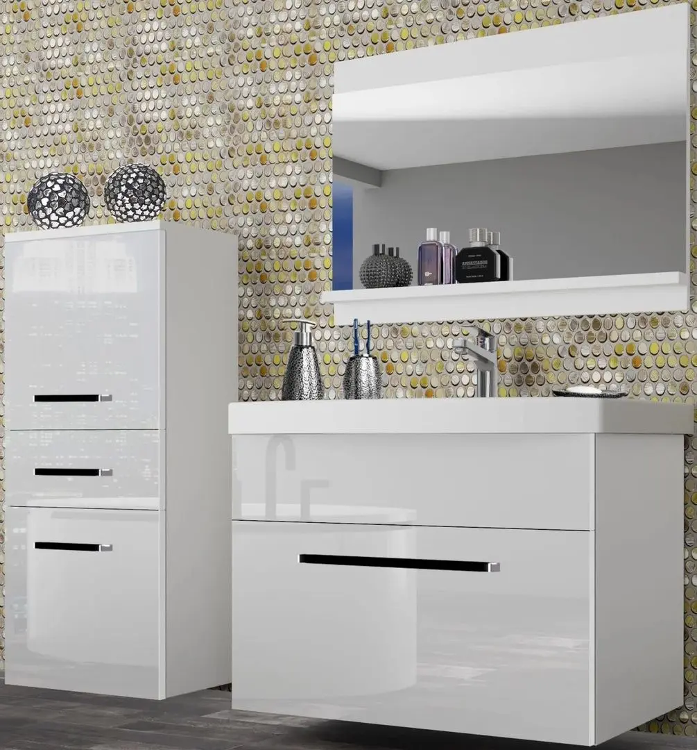 Set de mobila Belini Rodos 2 ROD P 2/0/W/W/0/ZW (White High Gloss)