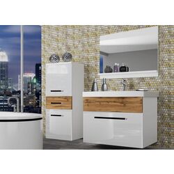 Set de mobila Belini Rodos 2 ROD PM 2/0/W/WDW/0/ZW (White High Gloss/Wotan Oak) Thumb