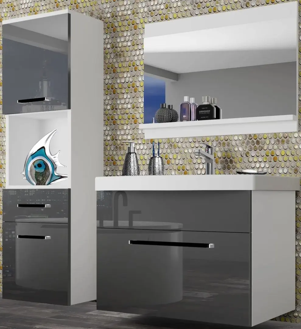 Комплект мебели Belini Rodos 3 ROD P 3/0/W/S/0/ZW (Gray High Gloss)