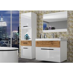 Set de mobila Belini Rodos 3 ROD PM 3/0/W/WDW/0/ZW (White High Gloss/Wotan Oak) Thumb