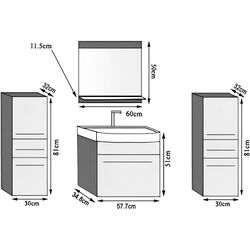 Set de mobila Belini Rodos 4 ROD P 4/0/W/S/0/ZW (Gray High Gloss) Thumb