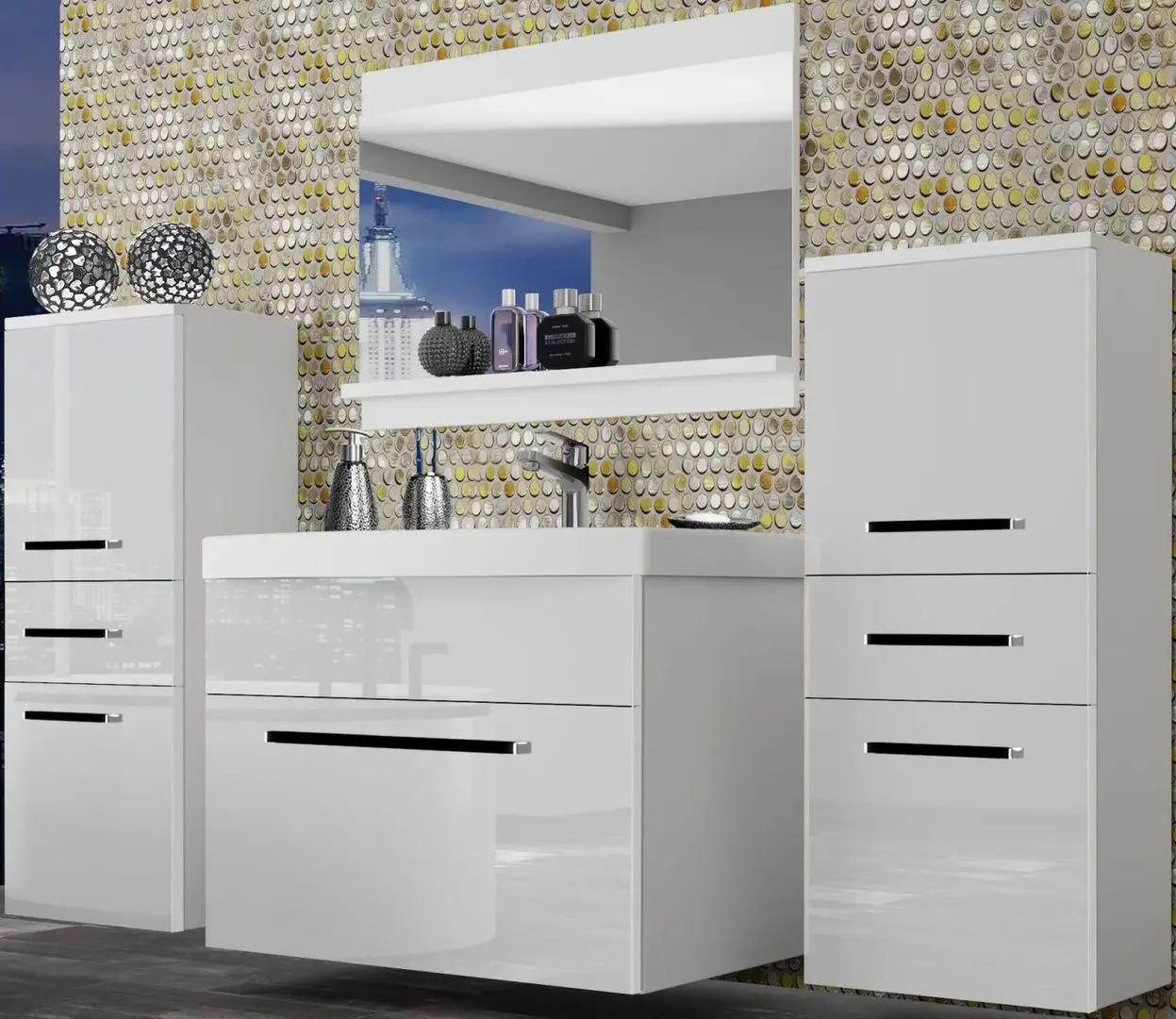 Set de mobila Belini Rodos 4 ROD P 4/0/W/W/0/ZW (White High Gloss)