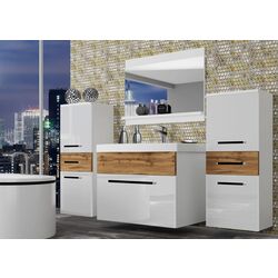 Set de mobila Belini Rodos 4 ROD PM 4/0/W/WDW/0/ZW (White High Gloss/Wotan Oak) Thumb