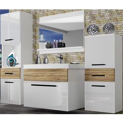 Комплект мебели Belini Rodos 5 ROD PM 5/0/W/WDS/0/ZW (White High Gloss/Sonoma Oak)