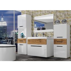 Set de mobila Belini Rodos 5 ROD PM 5/0/W/WDW/0/ZW (White High Gloss/Wotan Oak) Thumb