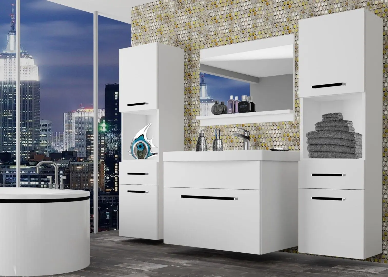 Комплект мебели Belini Rodos 6 ROD M 6/0/W/W/0/ZW (White Matt/White)