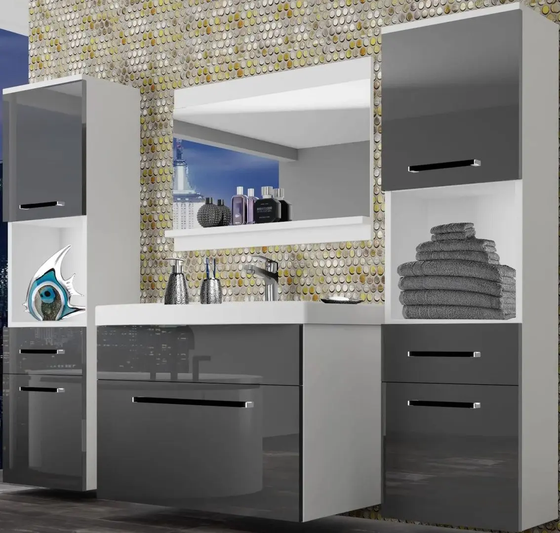 Set de mobila Belini Rodos 6 ROD P 6/0/W/S/0/ZW (Gray High Gloss)