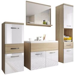 Комплект мебели Bratex Alba (Sonoma Oak/White Gloss)