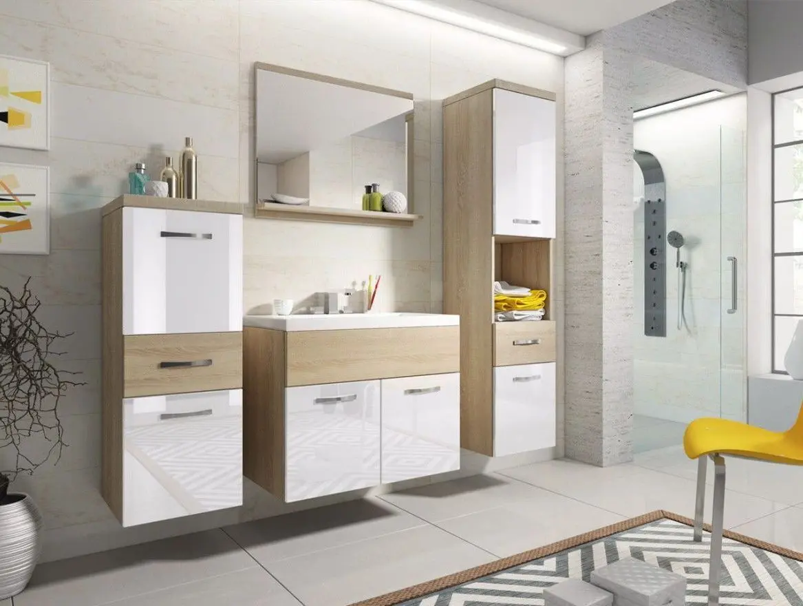 Комплект мебели Bratex Alba (Sonoma Oak/White Gloss)