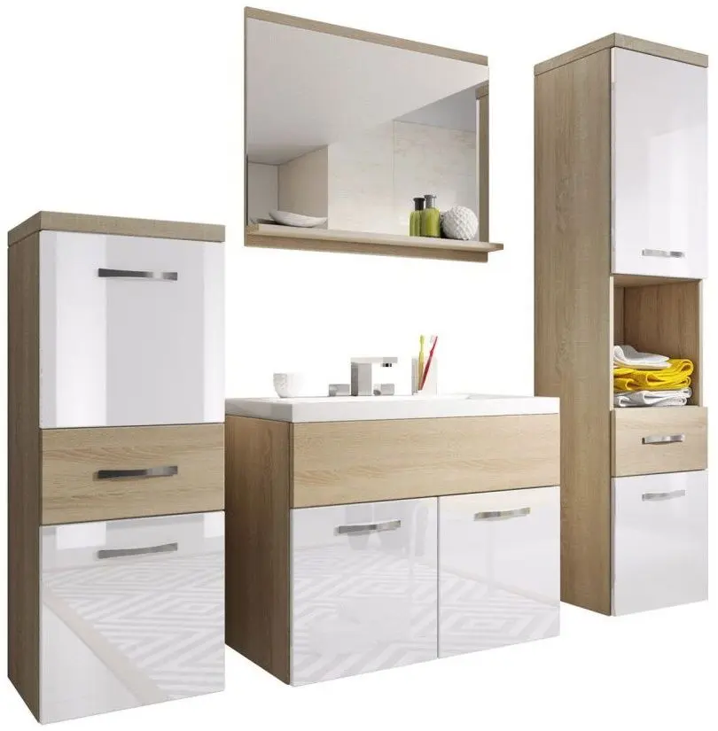 Комплект мебели Bratex Alba (Sonoma Oak/White Gloss)