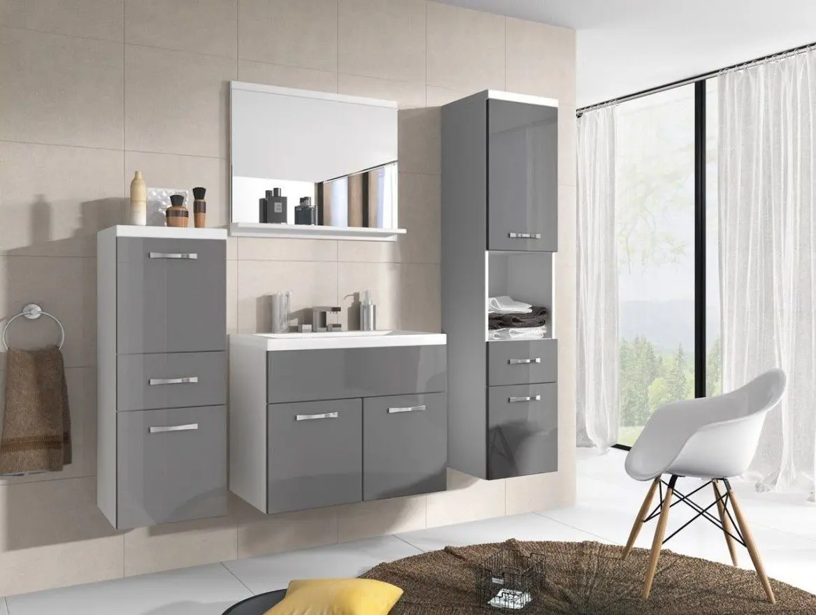 Комплект мебели Bratex Alba (White/Gray Gloss)