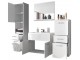 Set de mobila Bratex Alba (White/Gray Gloss)