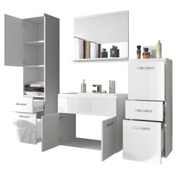 Set de mobila Bratex Alba (White/White Gloss) Thumb