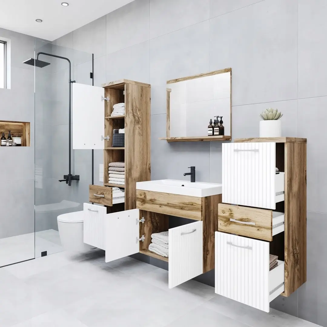 Set de mobila Bratex Alba (Wotan Oak/White)