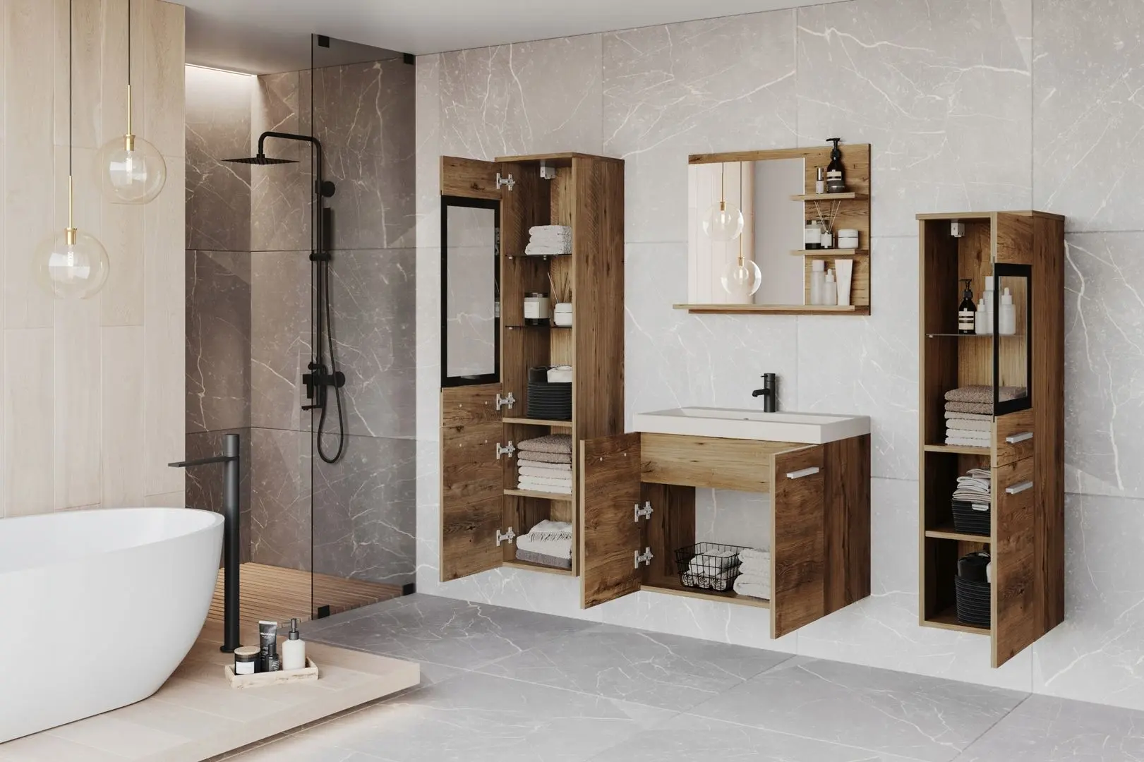 Set de mobila Bratex Madrit I (Chestnut Breslau)