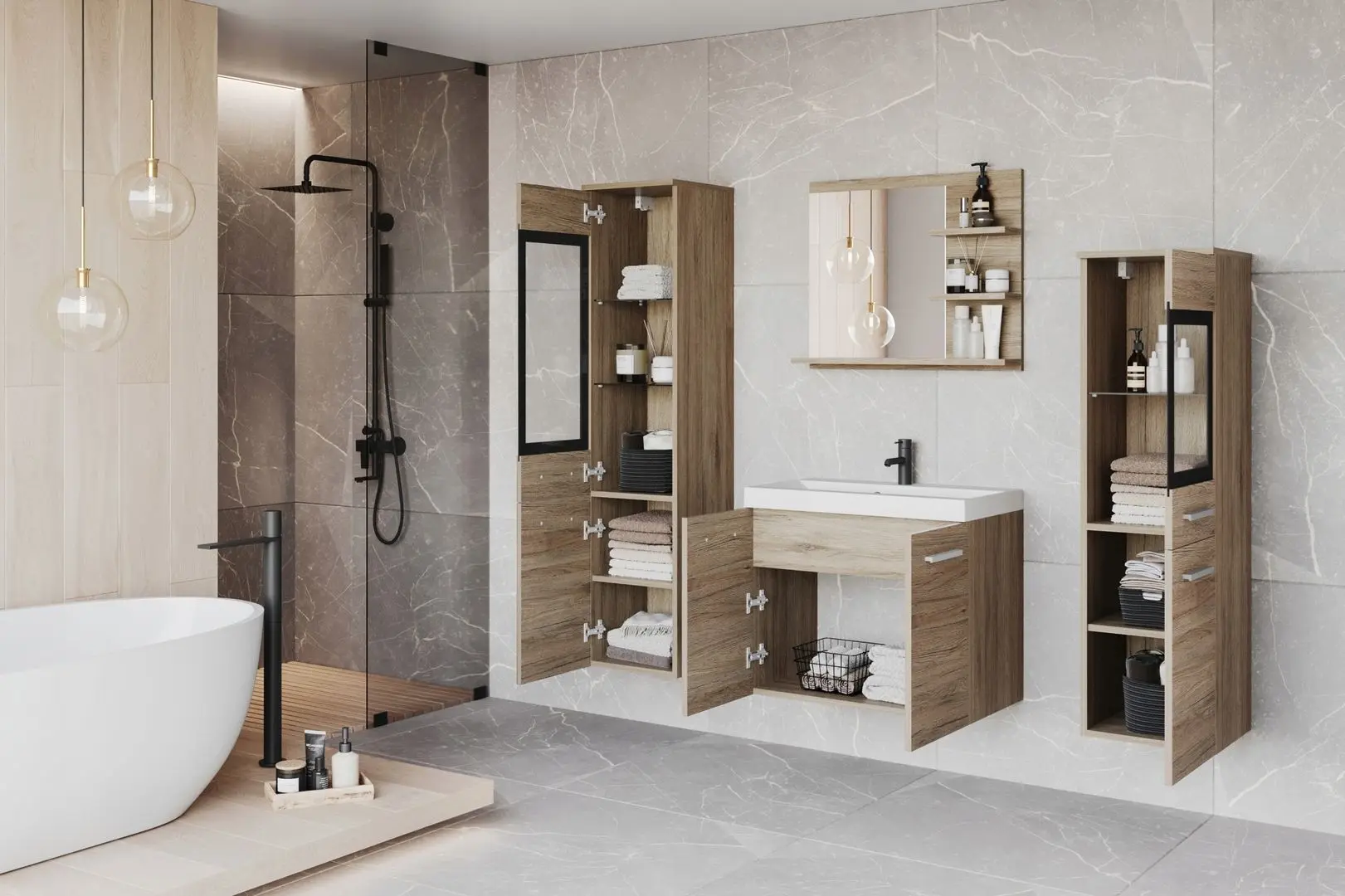 Set de mobila Bratex Madrit I (Sanremo Oak)