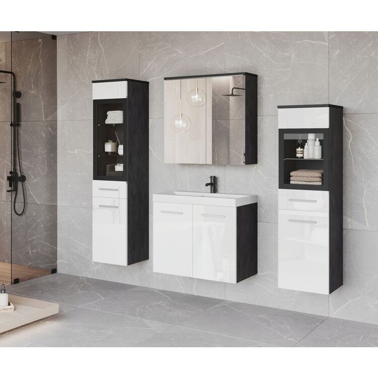 Set de mobila Bratex Madrit II (Matera/White Gloss)