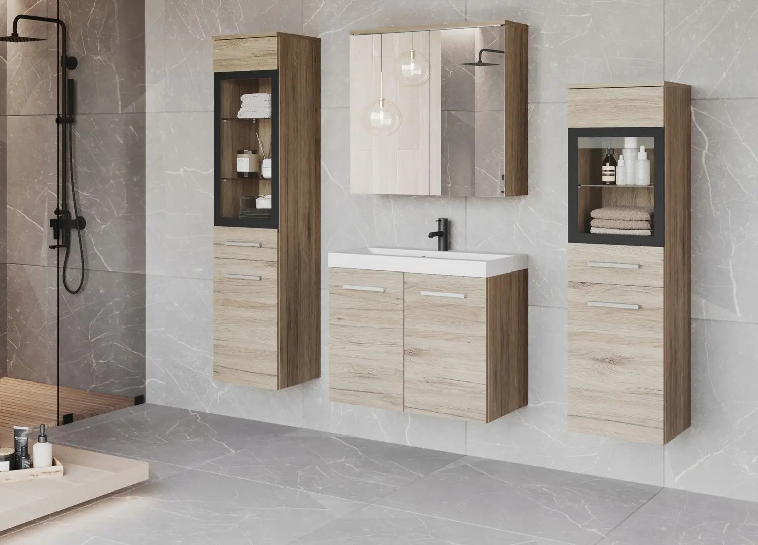 Set de mobila Bratex Madrit II (Sanremo Oak)