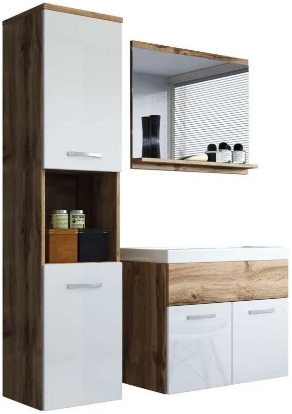 Set de mobila Bratex Montreal (Wotan Oak/White Gloss)