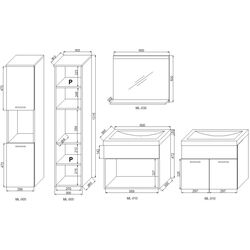 Set de mobila Bratex Montreal XL (Matera/White Gloss) Thumb