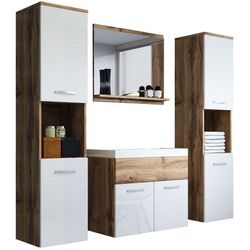 Set de mobila Bratex Montreal XL (Wotan Oak/White Gloss)