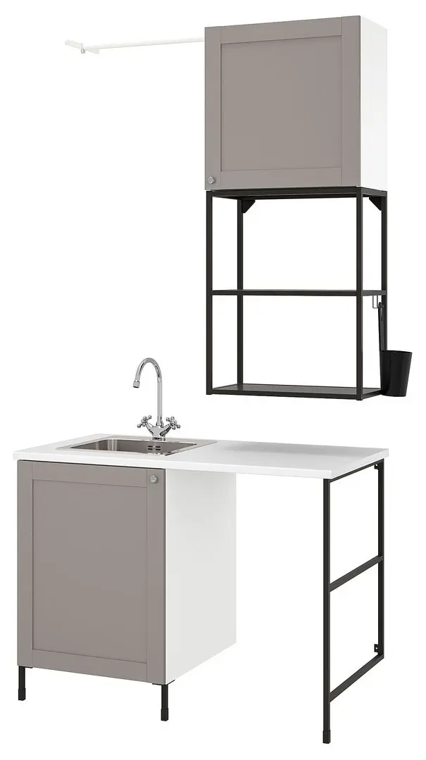 Set de mobila Ikea Enhet 139x63x87 (Antracit/Gri) - 2