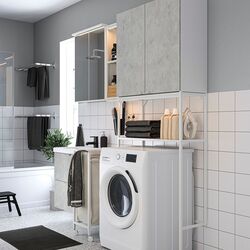 Комплект мебели Ikea Enhet 180x43x204 (Белый/Под Бетон) Thumb