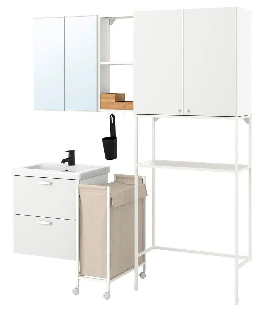 Set de mobila Ikea Enhet 180x43x204 (Alb)