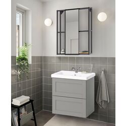 Set de mobila Ikea Enhet/Tvallen/Runskar cu sertare/cadru 64x43x65 (Antracit/Gri)