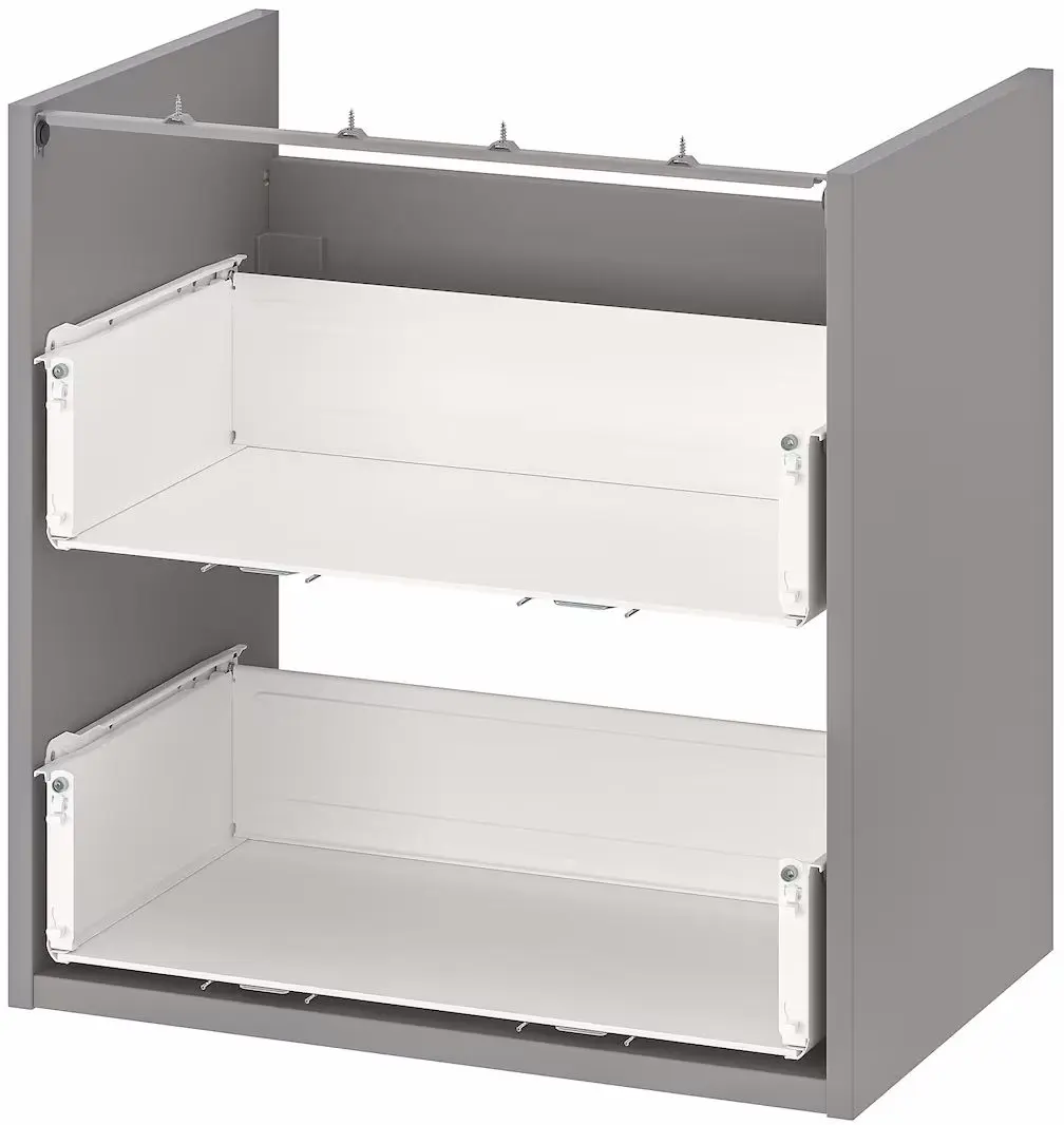 Set de mobila Ikea Enhet/Tvallen/Runskar cu sertare/cadru 64x43x65 (Antracit/Gri) - 5