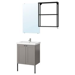 Set de mobila Ikea Enhet/Tvallen 11 piese 64x43x87 (Gri/Antracit) Thumb