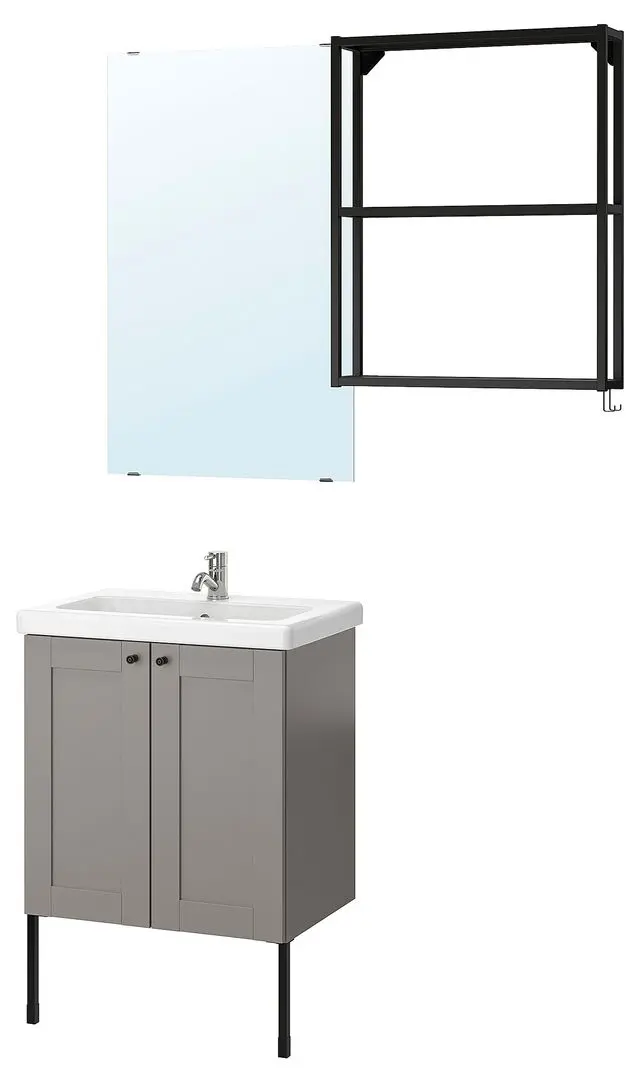 Set de mobila Ikea Enhet/Tvallen 11 piese 64x43x87 (Gri/Antracit) - 2