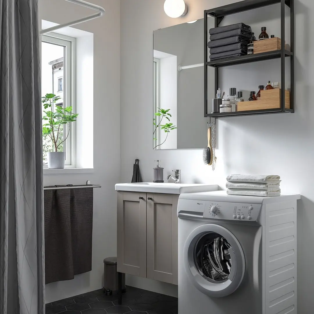 Set de mobila Ikea Enhet/Tvallen 11 piese 64x43x87 (Gri/Antracit) - 3