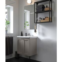 Set de mobila Ikea Enhet/Tvallen 11 piese 64x43x87 (Gri/Antracit)