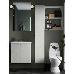 Set de mobila Ikea Enhet/Tvallen 13 piese/penal 64x43x65 (Aspect Beton/Alb)