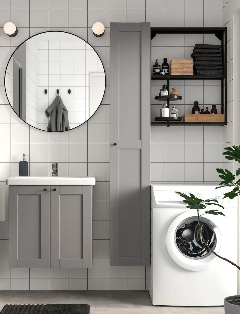 Set de mobila Ikea Enhet/Tvallen 13 piese/penal 64x43x65 (Gri/Antracit)