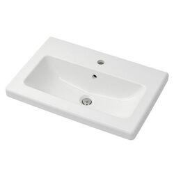 Set de mobila Ikea Enhet/Tvallen 14 piese 102x43x87 (Aspect Beton/Alb) Thumb