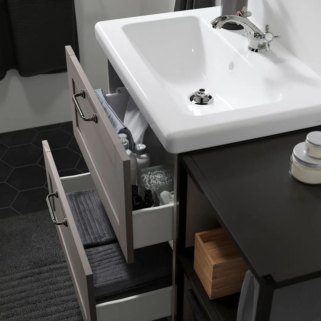 Set de mobila Ikea Enhet/Tvallen 15 piese 102x43x65 (Gri/Antracit) - 3
