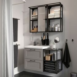 Set de mobila Ikea Enhet/Tvallen 15 piese 102x43x65 (Gri/Antracit)