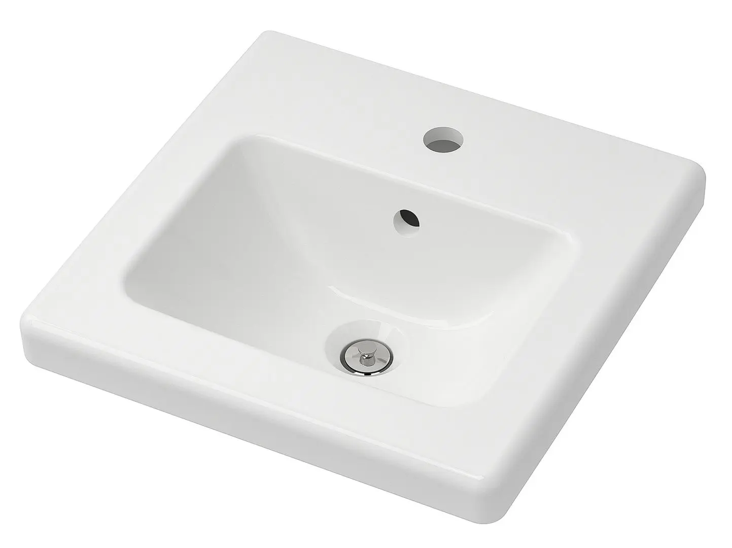 Set de mobila Ikea Enhet/Tvallen 16 piese 44x43x87 (Aspect Beton/Alb) - 7