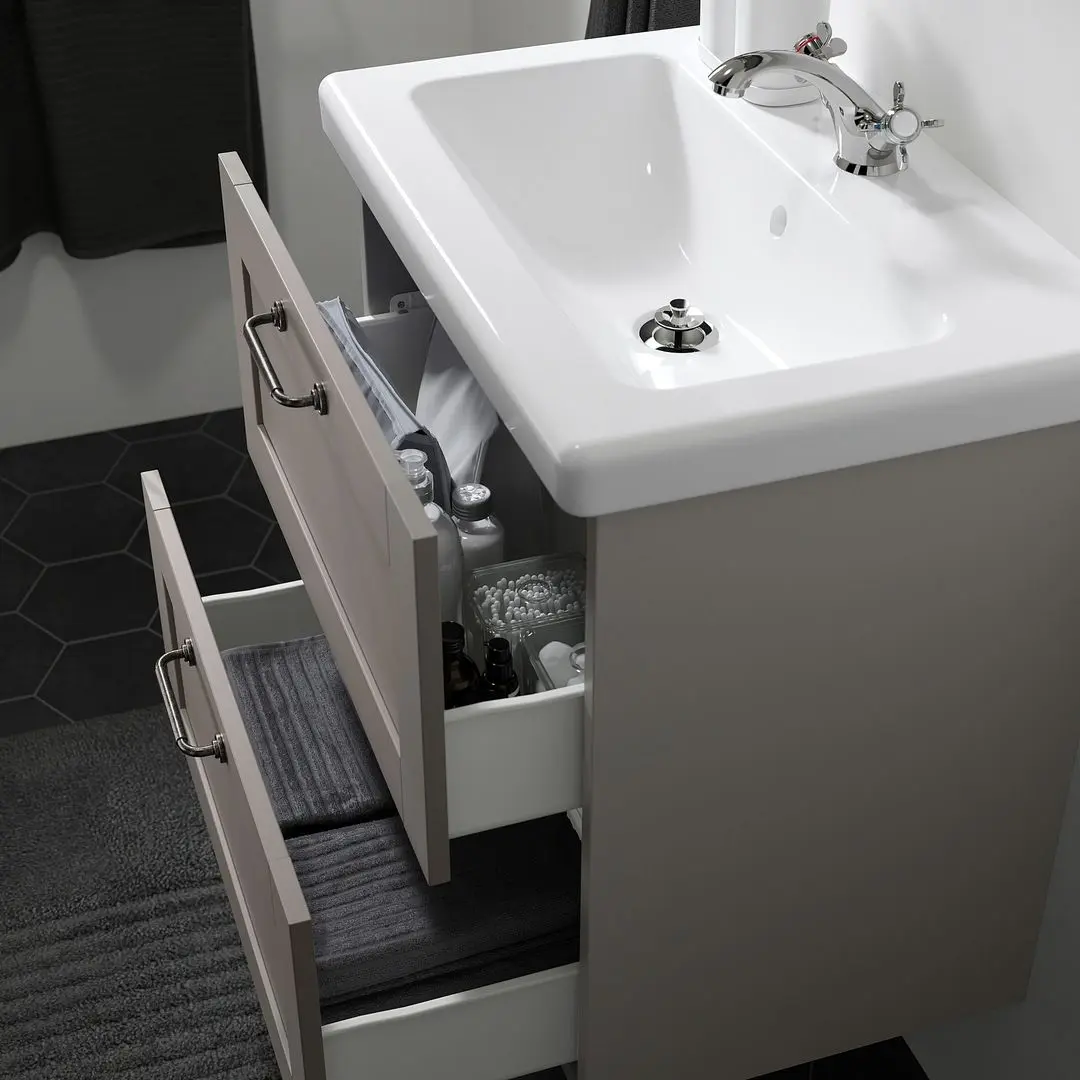 Set de mobila Ikea Enhet/Tvallen 18 piese 102x43x65 (Gri/Antracit) - 2
